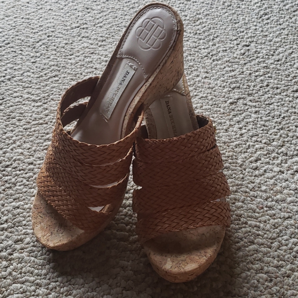 Dana Buchman Cork Wedge Platform Heels